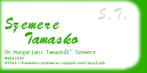 szemere tamasko business card